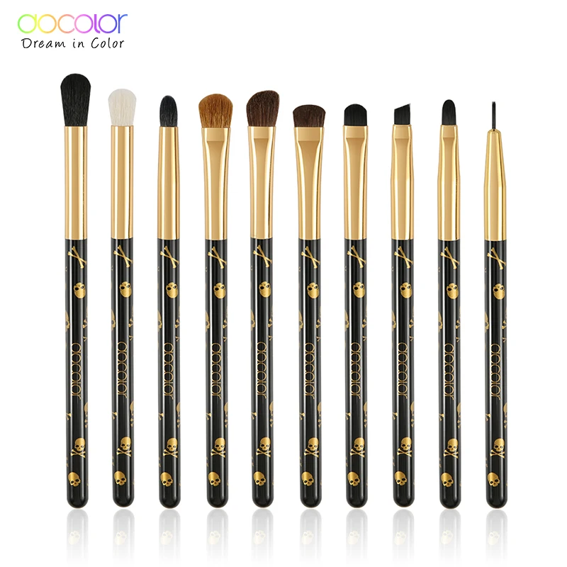 

Docolor 10Pcs Makeup Brushes Set Professional Eye Shadow Eyeliner Eyelash Blending Brush Cosmetics Tool Beauty Eye Brush Set