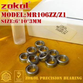 

ZOKOL MR106ZZ bearing MR106 ZZ Z1 Same as 676ZZ Miniature Deep Groove ball bearing 6*10*3mm 6*10*2.5mm