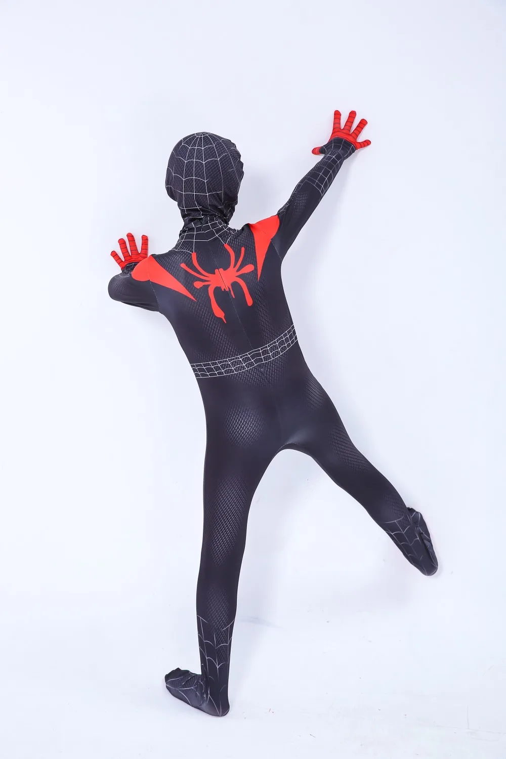 Черный Miles Morales человек паук 3D принт костюм взрослые дети Мальчики Человек-паук косплей-костюм супергерой Zentai Человек-паук костюм