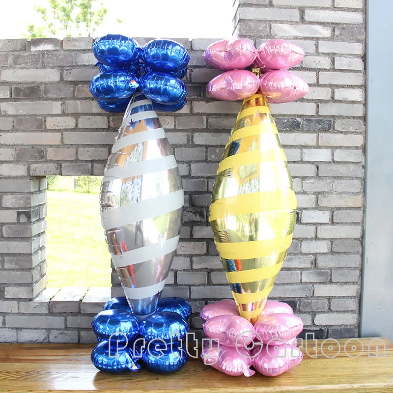

5pcs/lot aluminum FOIL balloon four leaf clover baloes building column arch for wedding decor globos