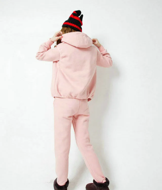 Spessore Gilet Costume Caldo Di Set xxl amp; 3 Hoodie Taglia Pezzo 5 Colori Del Abbigliamento Casual Pantaloni Sportivo Insieme Vestito Inverno M Donne gPZP0d