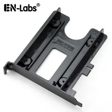 En-Labs PCIe / PCI Slot 2.5" HDD/SSD Mounting Bracket - 2.5" HDD to PCI Slot Rear Panel Hard Drive Adapters - Black