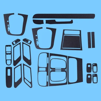 

beler Car Styling Accessories Black Carbon Fiber Interior Panel Dashboard Sticker Set Fit For Golf GTI MK6 AT VW