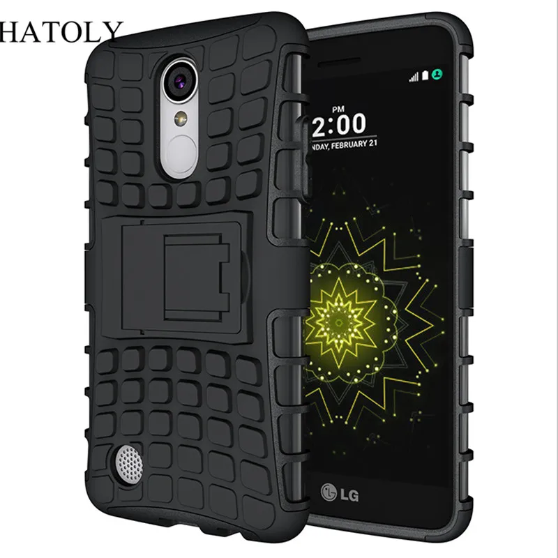 Чехол для LG K8 2017 противоударный армированный жесткий резиновый силиконовый
