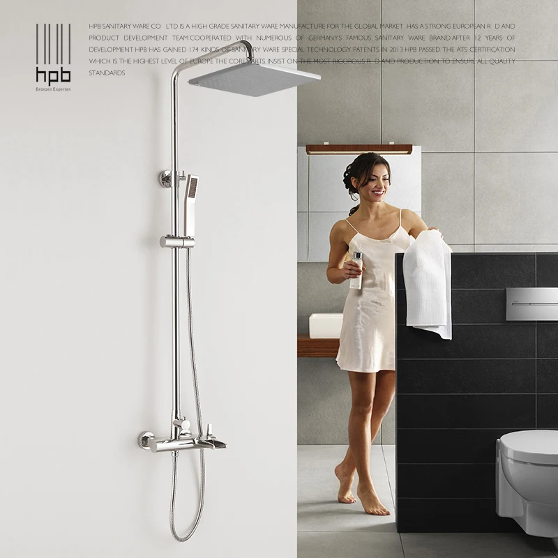 HPB New Type Waterfall Shower Set Hot And Cold Water Shower Faucet With