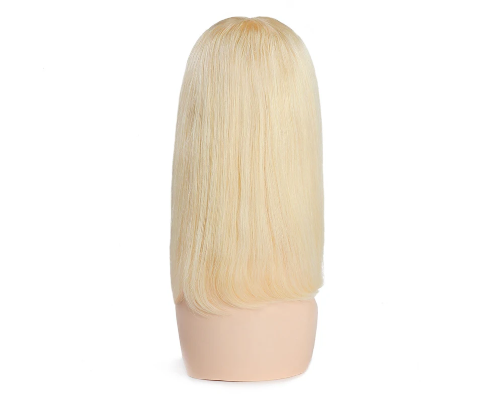 Ali Fumiqueen Brazilian Remy Hair Part Lace Wigs 130% Density Middle Part #1B/#613 Lace Front Wig Human Hair Short Bob Wig Ali Fumiqueen Brazilian Remy Hair Part Lace Wigs 130% Density Middle Part #1B/#613 Lace Front Wig Human Hair Short Bob Wig