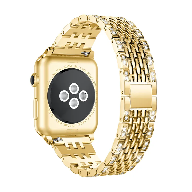 Ремешок для Apple Watch 4, 44 мм, ремешок 38 мм, серия 4, 3, 2, 1, браслет из розового золота, браслет из нержавеющей стали для Apple Watch 42 мм, ремешок 40 мм