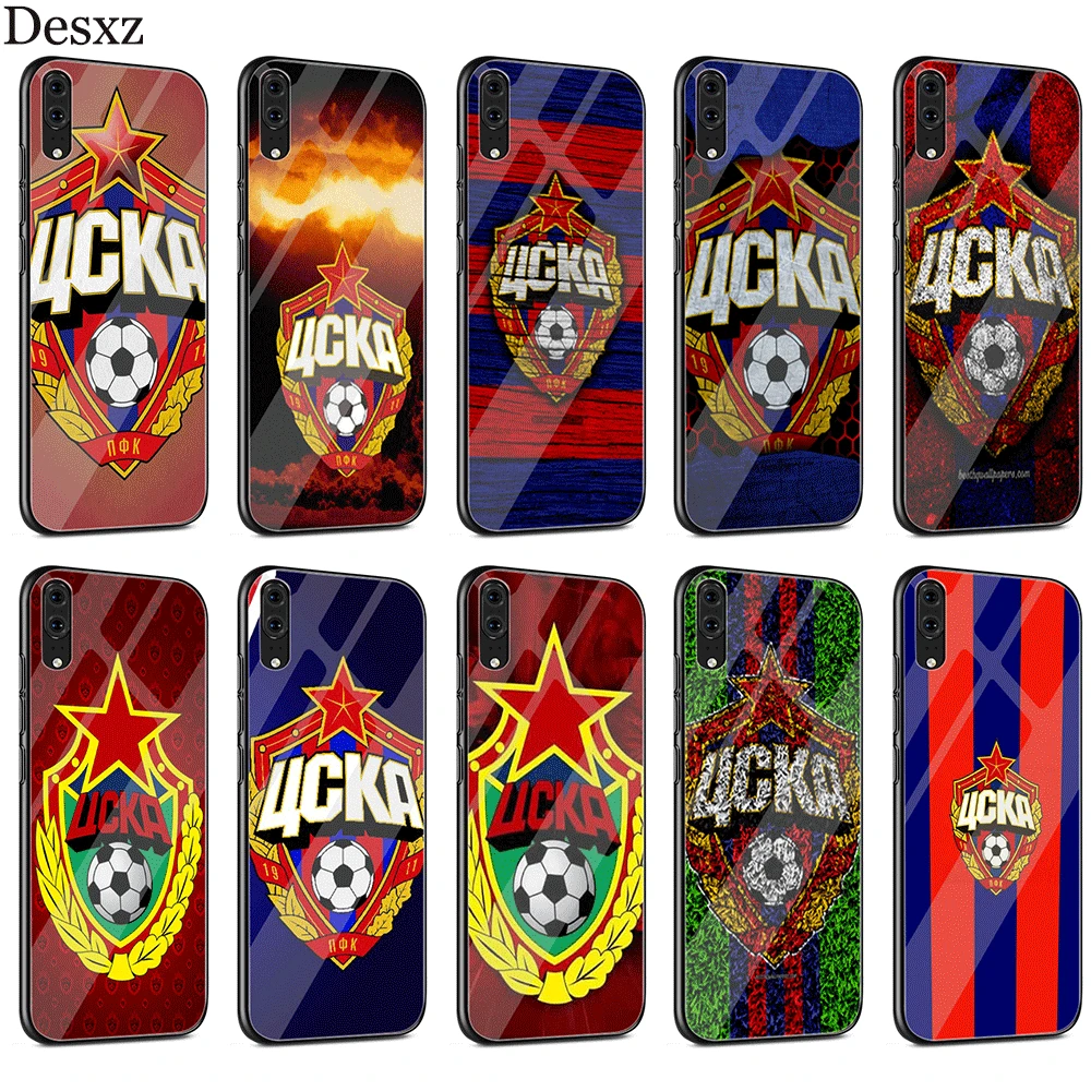 Чехол Gerleek football ЦСКА с логотипом стекло для huawei P30 P10 P20 P Smart mate 20 Pro Lite Y6 Y9 Honor 7A 8X9 10