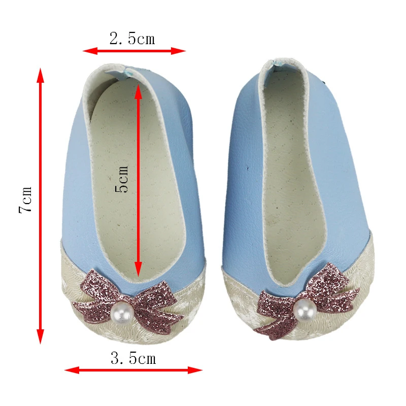 2019-For-18-Inch-American-Doll-Cute-Sequined-bow-shoes-girl-doll-accessories-toys-for-children (1)