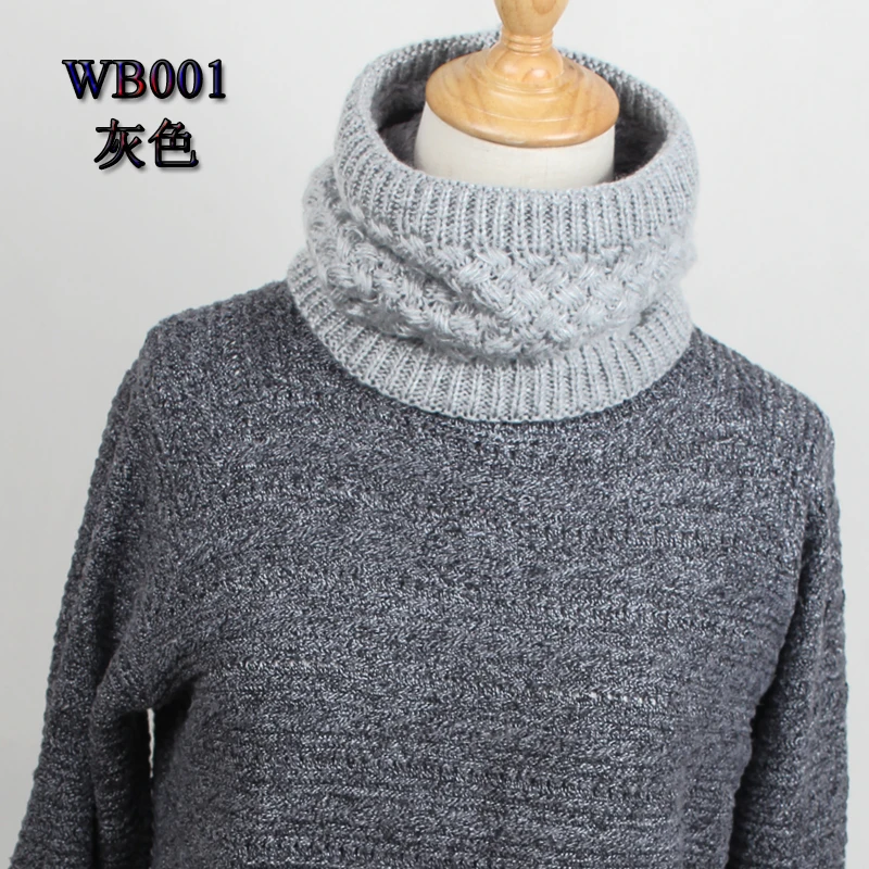 Новинка зимы женский мужской шарф кольцо шарфы двухслойные вязаные теплые шарфы простой сплошной цвет Круг Бесконечность WB001