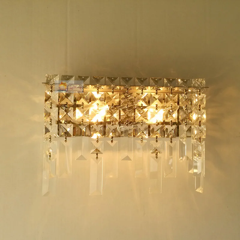 Home E14*2 led crystal wall lamp for bathroom mirror led wall lamp