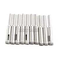 Forets à noyau revêtu de diamant 10 pièces, 5mm 6mm 8mm 10mm 12mm, scie à trous, carreaux de verre céramique marbre accessoires de travail 4