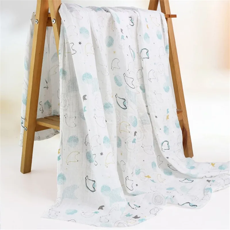 Многофункциональный Хлопка Пеленальное Одеяло Высокое качество Одеяло младенческой Обёрточная бумага с двойной Слои марли Обёрточная
