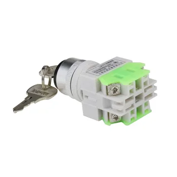 

5Pcs NO N/O Normally Open Two 2 Position Rotary Key Lock Select Selector Switch
