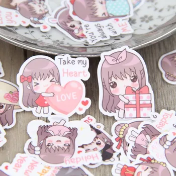 

40 pcs English girl daily waterproof for phone car Label Decorative Stationery Stickers Scrapbooking DIY Diary Album toy Sticker