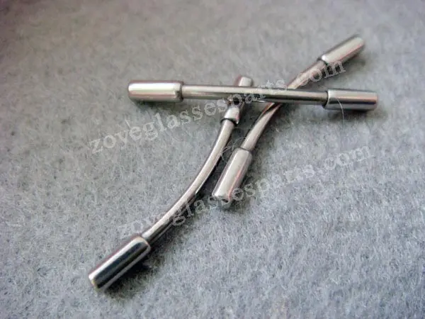 

eyeglass replacement parts titanium memory bridge, titanium flexible eyeglass bridge round wire monel cover flexible TB-130