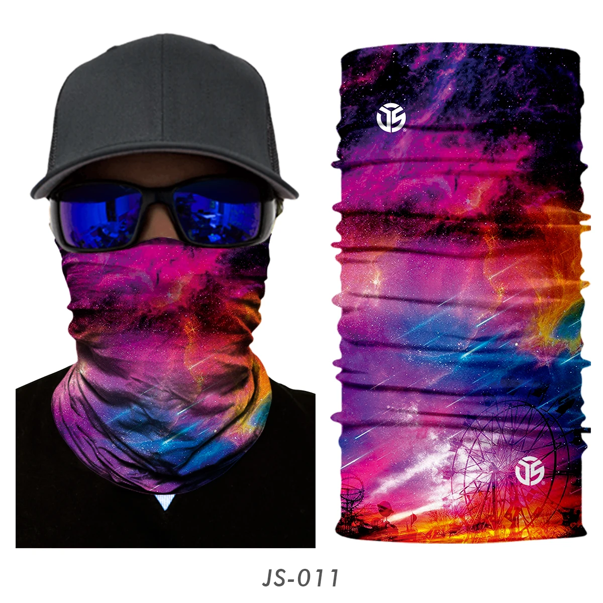 3D Galaxy Print Balaclava Scarf Warmer Half Face Mask Head Bandanas Men Women