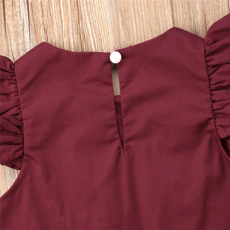 Летнее платье для девочек Vestidos винтажное принцессы с оборками и короткими