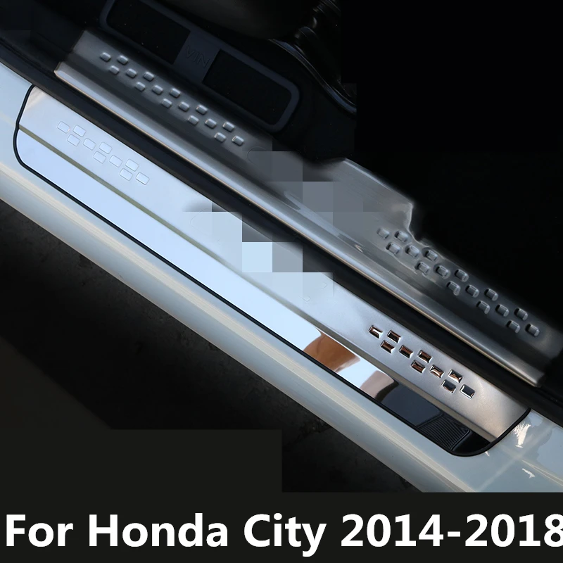 Для Honda City 2014 2018 нержавеющая сталь Боковая дверная Накладка на порог педали