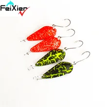 4pcs 3g Copper Spoon Fishing Lure Pesca Peche Tackle Wobblers Hard Lures Crankbait Isca Artificial Articulos De Vissen Bait