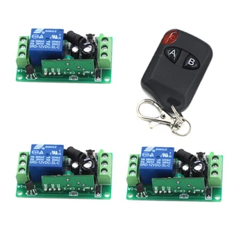

DC 12v 10A relay 1CH wireless RF Remote Control Switch Radio Switch 1 Transmitter and 3 Receiver 4191