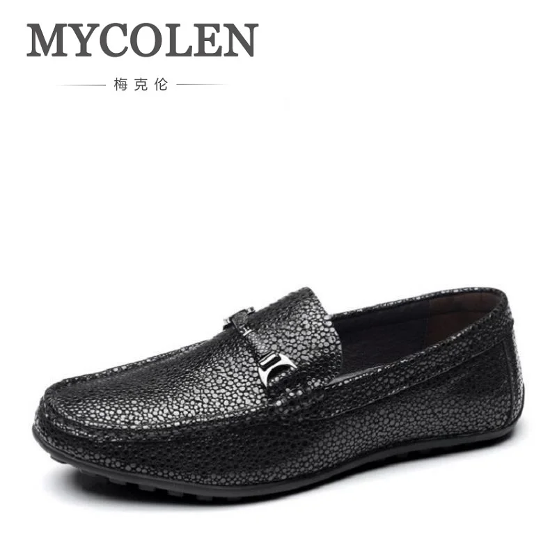 

MYCOLEN Crocodile Leather Men's Driving Shoes Comfortable Slip On Loafers For Mens Casual Shoes Moccasins Business Formal Shoes