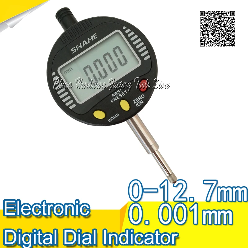 SHAHE 0-12,7 мм 0,001 мм Высокая точность электронный цифровой микрон индикатор 0,001 мм цифровые индикаторы