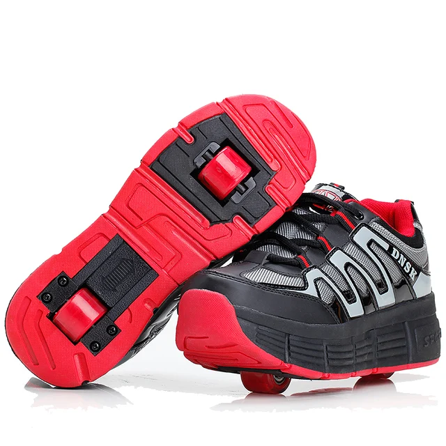 2017 New Roller Skate Shoes For Kids Sneakers With Two Wheels Fashion