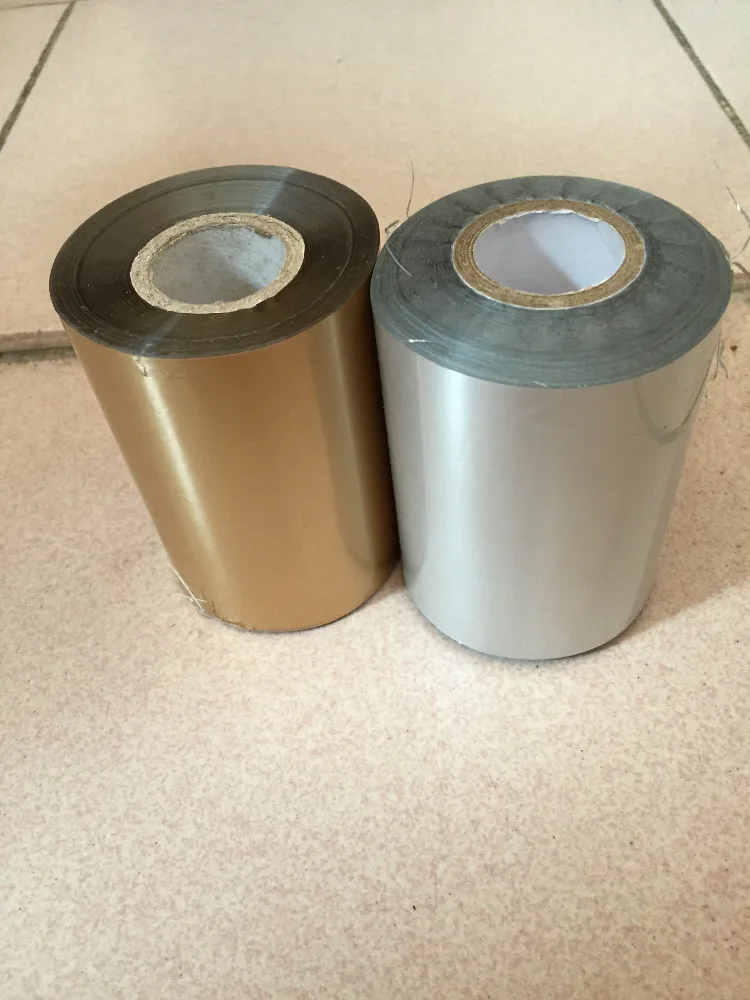 Matte Gold + Matte Silver 2Piecesx(8cmx120m)/Roll Hot Stamping Foil Paper Roll hot stamping foil film Hot Foil or Plastic Paper