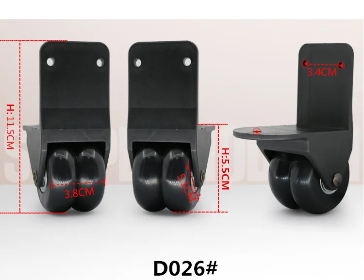 Сменные багажные колеса 2 шт. 1 левый и 1 правый Универсальный чемодан запчасти Колеса Аксессуары, колеса для чемоданов D082