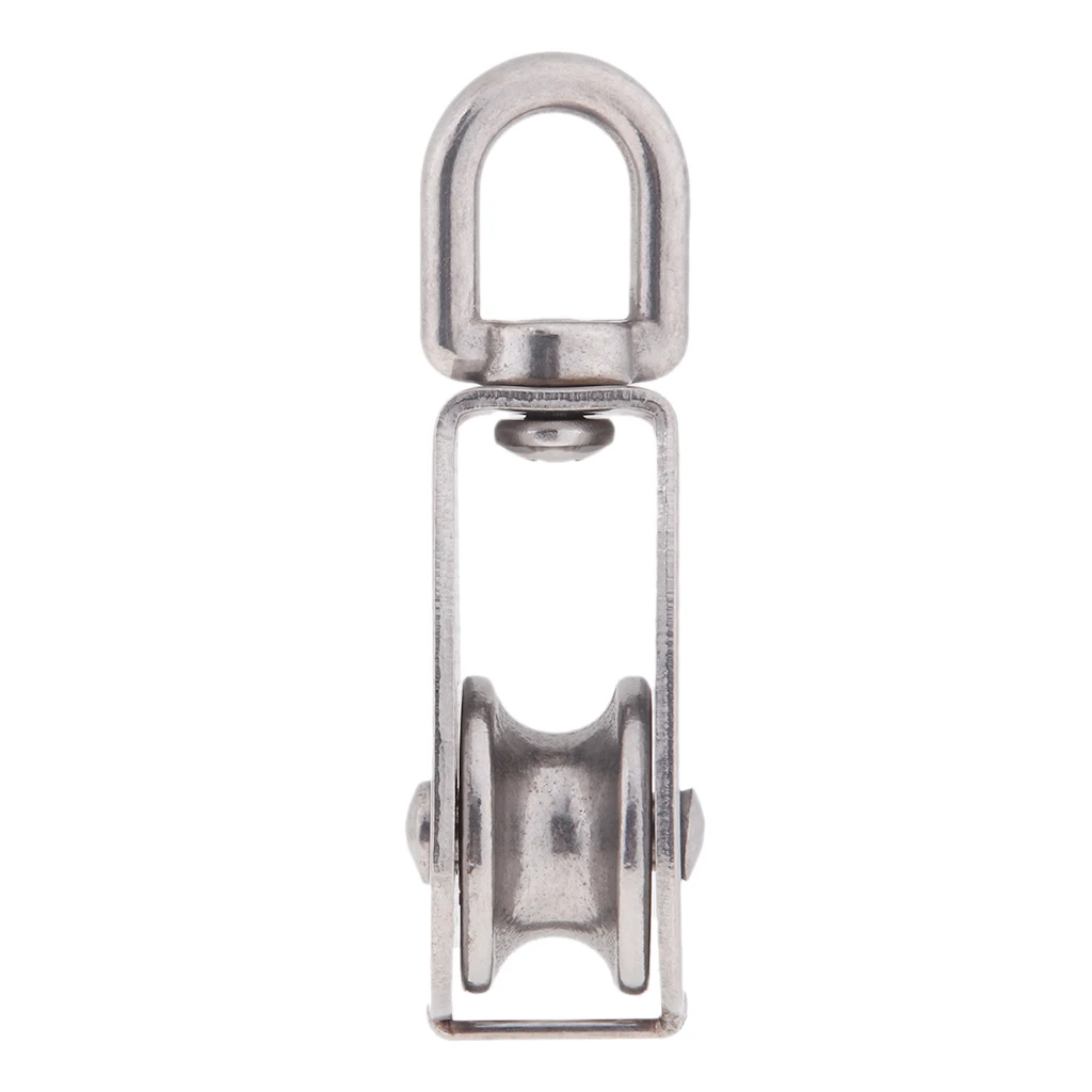 Stainless Steel Single Wheel Swivel Rigging Lifting Wheel Pulley for Wire Rope Lifting Brand New Dragging Pulley Lifting Pulley