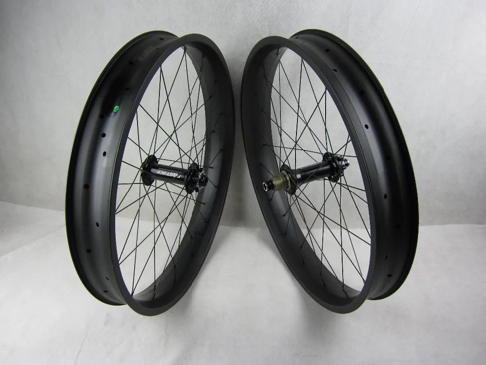 free shipping 2016 FSS100C carbon 26er fat bike wheels,tubeless 26er