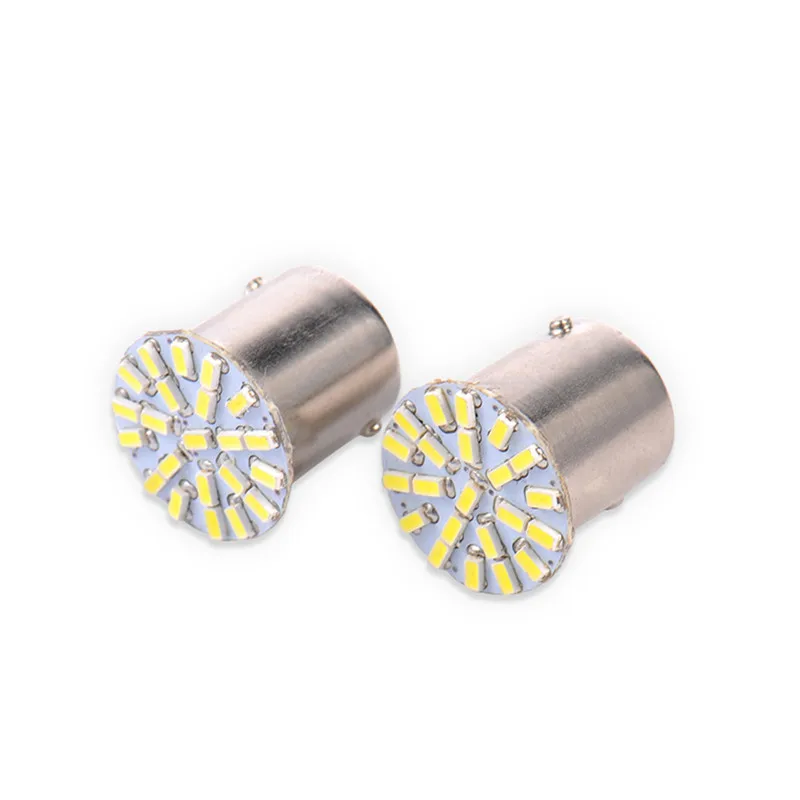 10светодиодный LED BA15S 1156 382 P21W 22SMD 1206 белая автомобильная лампа заднего хода стоп