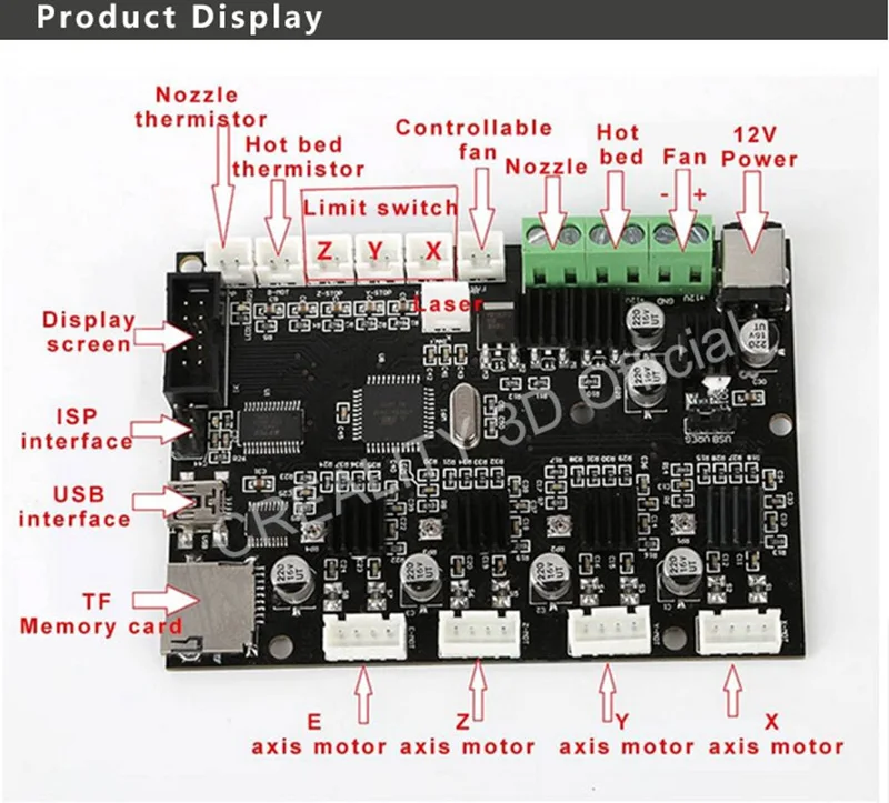 Схема платы ender 3 Creality 3D cr-10 500*500*500 мм Замена платы/материнская плата Управление доска