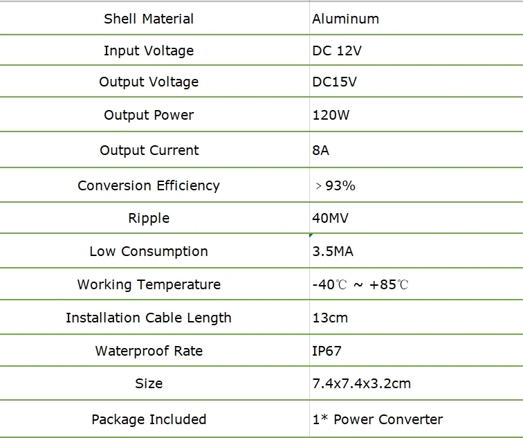 XINWEI Step повышающий преобразователь 12 В до 15 В 5A 8A 10A 15A 75 Вт/120 Вт/150 Вт/225 Вт высокоэффективные Преобразователи мощности