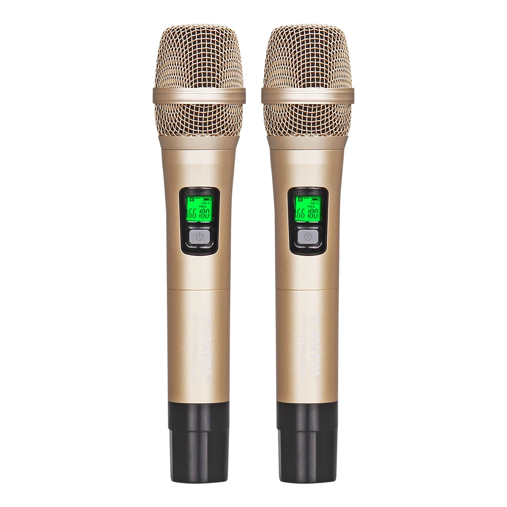 G MARK G520 Беспроводная микрофонная система двухканальный приемник 150 м расстояние 2