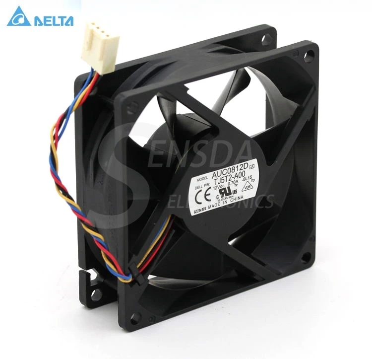 

for delta AUC0812D 8cm 80mm 12V 0.7A 4-pin pwm For Dell P/N TJ5T2-A00 Server Inverter case blower cooler Cooling fans