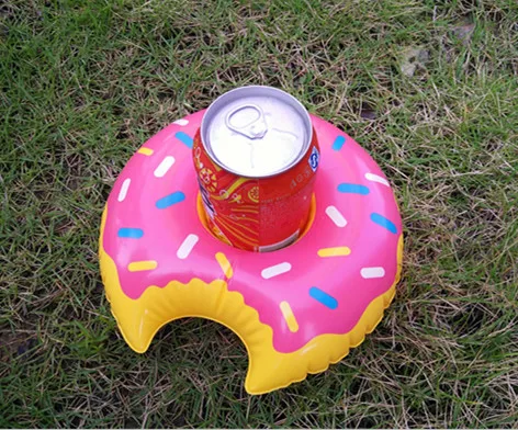 HOT!1pc Cartoon swimming party resort Inflatable Water Floating Coke Cup Holder Stand Station Pool Bath Toy Drink coasters 8