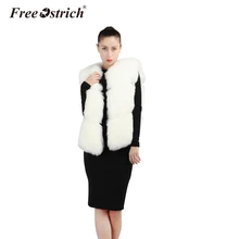 Страусиная Женская Толстая куртка из искусственного меха без рукавов с круглым вырезом, повседневная осенне-зимняя теплая куртка, свободная однотонная куртка, Feminina s-xxxl O26