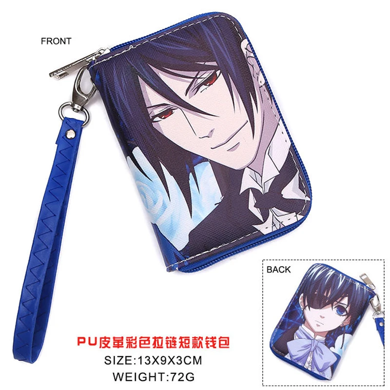 Красочный Аниме Черный дворецкий Себастиан Ciel Phantomhive PU короткий кошелек с