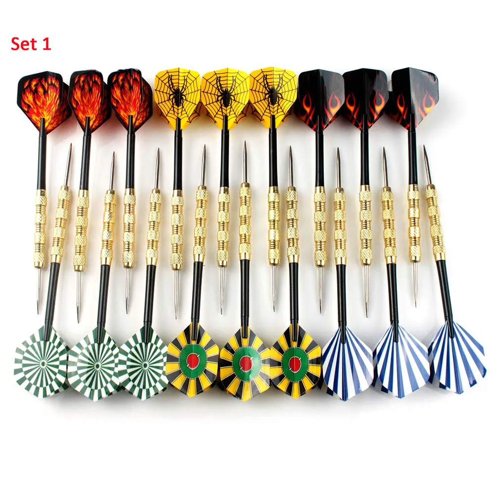 

18Pcs 14g Professional Darts Set Steel Tip Copper-plating Iron Barrel Competition Training Dart