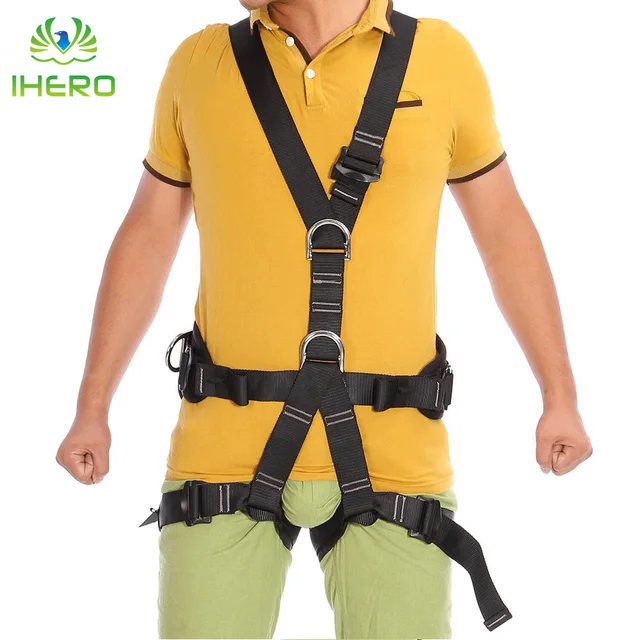 Cheap CE Approved, Full Body Safety Belts Downhill Mountaineering Climbing Harness Outdoor Protection Equipment