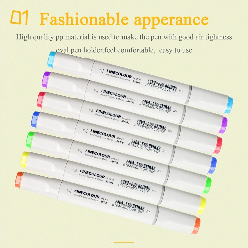 Set Da 240 Pennarelli Ad Alcool Doppia Punta – Perfetti Per Colorare, Schizzi E Disegni Professionali