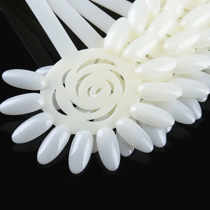 

120 Nail Tips Board Plastic False Nail Tips Full Cover Nail Display Practice Accessories Round Ornament Nail Art Tools