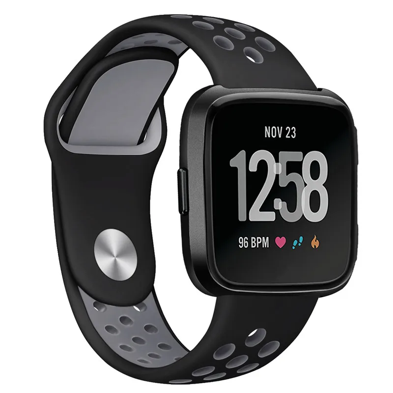 

Bemorcabo for Fitbit Versa Bands,Soft Sport Silicone Replacement Breathable Strap Bands for New Fitbit Versa Smart Fitness Watch
