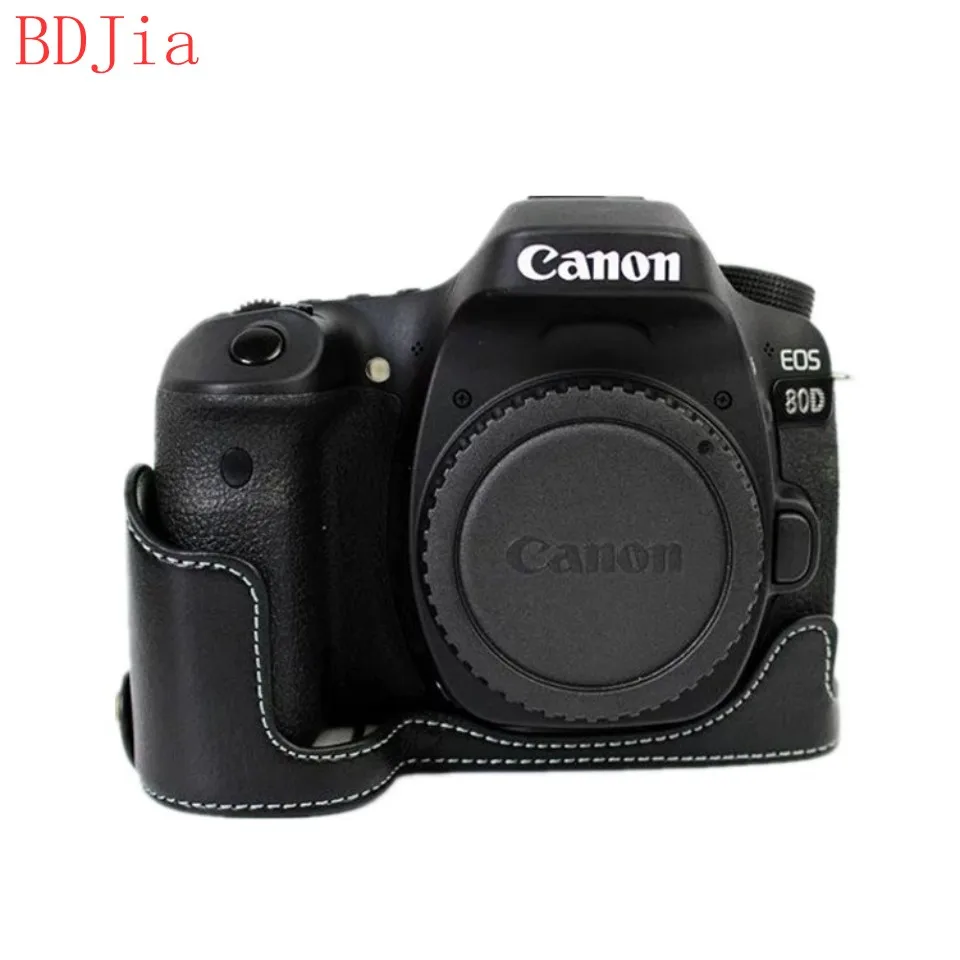 Nueva Funda Protectora de cuero caso bolsa para cámara Canon EOS 7D 6D
