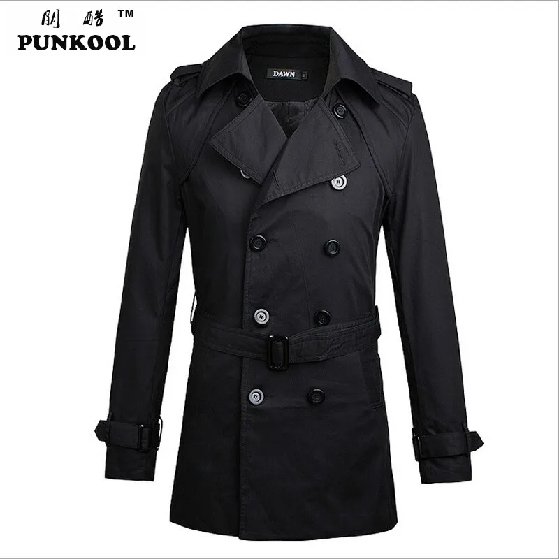 Popular Long Black Trench Coat Men-Buy Cheap Long Black Trench Coat Men ...