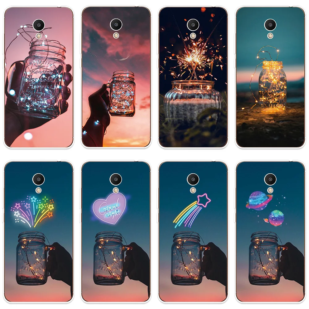 

Phone Case For Meizu M3 M5 M6 NTOE M3S M5S M5C M6S M6T U10 U20 Cover Glowing Bottles Patterned Silicone Soft Shell Cover Case