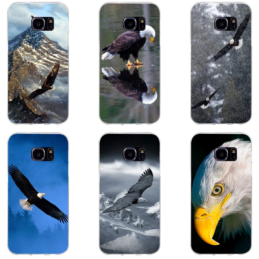 80H Bald Eagle Flying Custodia Morbida In Silicone Tpu Per Samsung Galaxy S6 S6 S7 Edge S8 S9 Plus Custodia