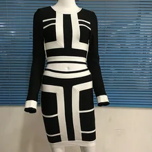 Новые модные черные и белые повязки высокого качества, однотонные женские вечерние платья из двух частей, Бандажное платье+ костюм